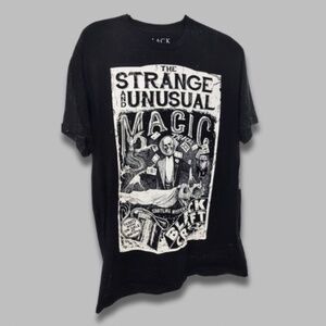 BlackCraft Graphic T-Shirt “Strange and Unusual Magic” Crew Neck Black III NWT